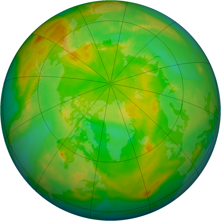 Arctic ozone map for 05 June 1997